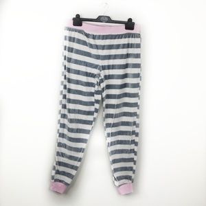 JENNI Intimates▪Velour gray n Ivory striped jogger